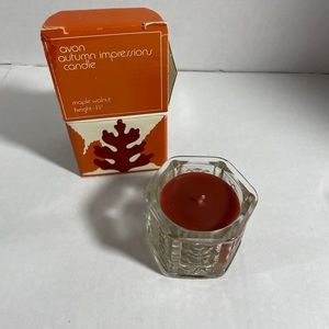 🍁 Vintage  1984 AVON “Autumn Impressions Candle” 🍁 - Maple Walnut Scent